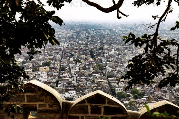 Aerial view of the Jaipur city from the Nahargarh fort