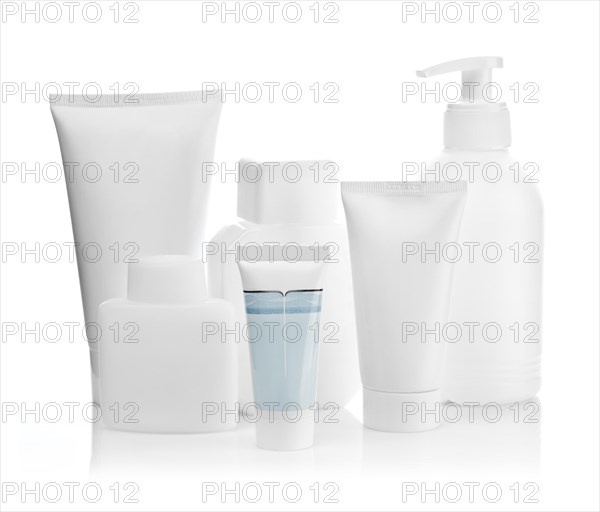 Composition of bottles and tubes for care