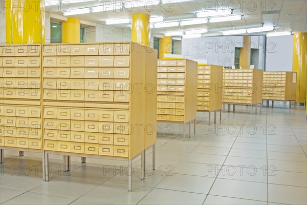 Wooden card catalogues of the library