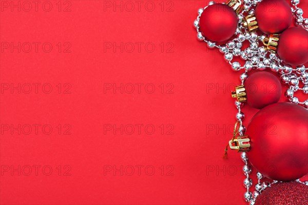 Copyspace Background Christmas red baubles