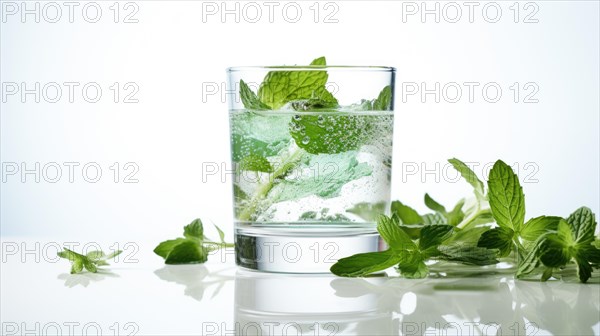 Glass of water with ice