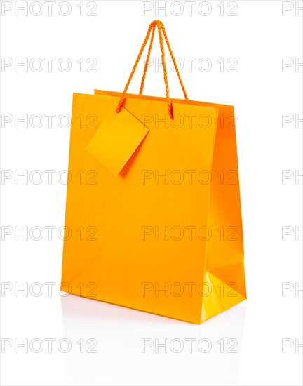 An orange colour paper bag