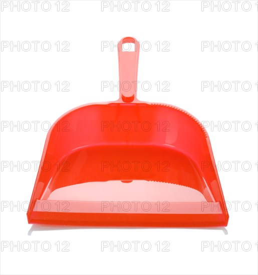 A red dustpan insulates