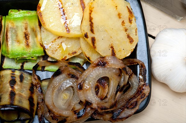 Grilled assorted vegetables dressed with extra virgin olive oil