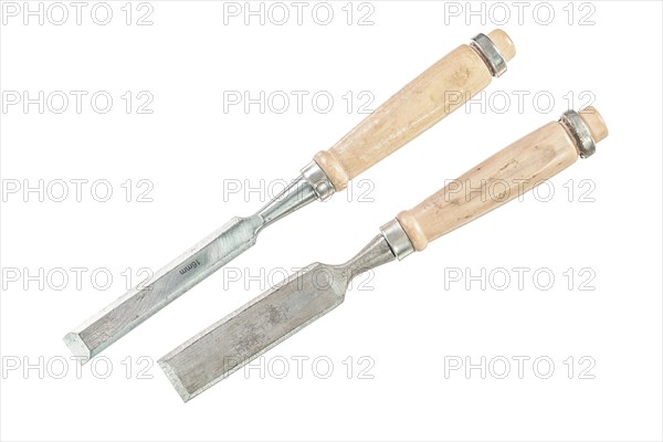 Firmer chisels isolated on white