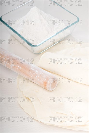 Making fresh homemade pita bread