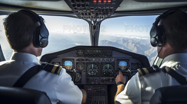 View from the cockpit with 2 pilots