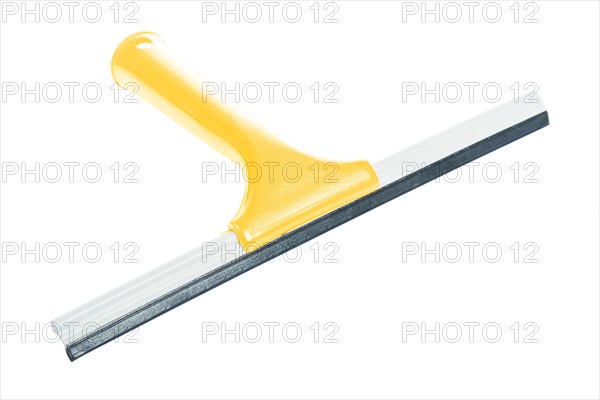 A yellow window squeegee isolated