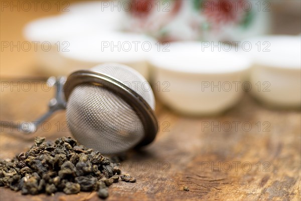 Dry green chinese tea set