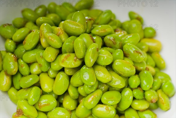 Steamed fresh green beans with extra virgin olive oil and balsamic vinegar