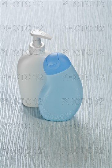 White and blue bottles