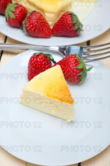 Heart shaped cheesecake with strawberryes ideal cake for valentine day