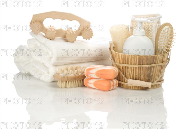 Bathing accessories isolated