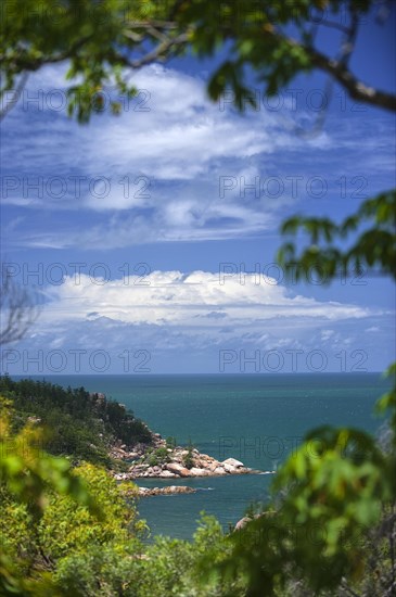 Bay on the coast with granite rocks