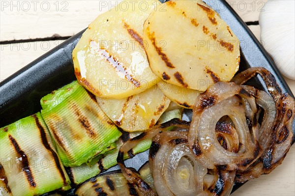 Grilled assorted vegetables dressed with extra virgin olive oil