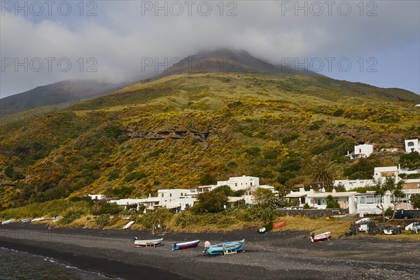 Black lava beach