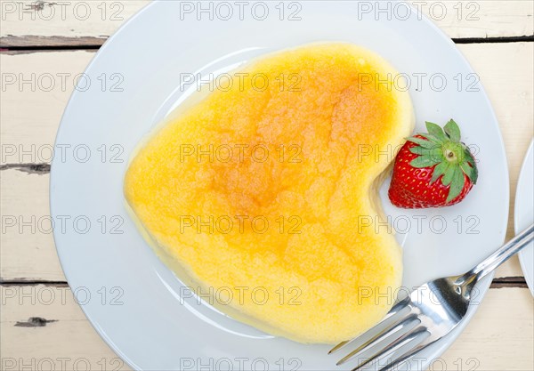 Heart shaped cheesecake with strawberryes ideal cake for valentine day