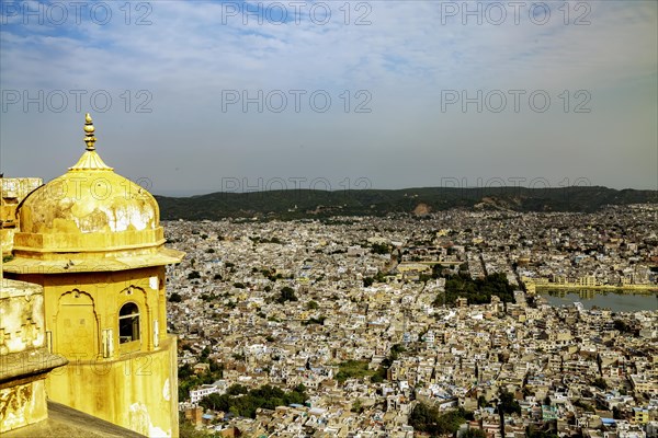 Aerial view of the Jaipur city from the Nahargarh fort