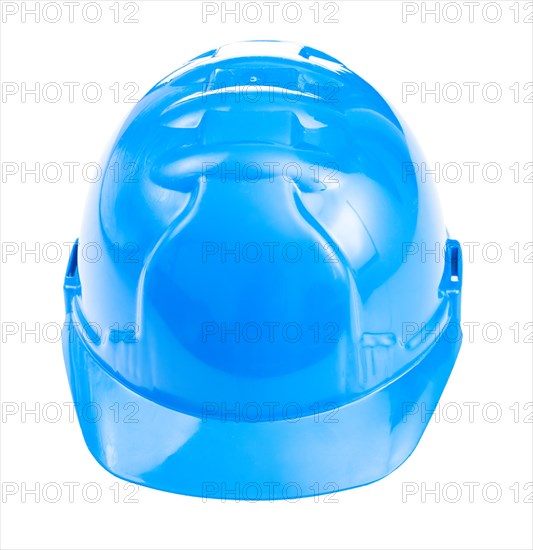 A blue helmet insulates