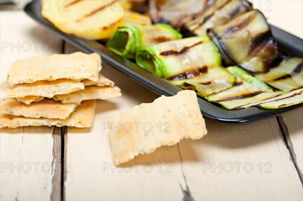 Grilled assorted vegetables dressed with extra virgin olive oil