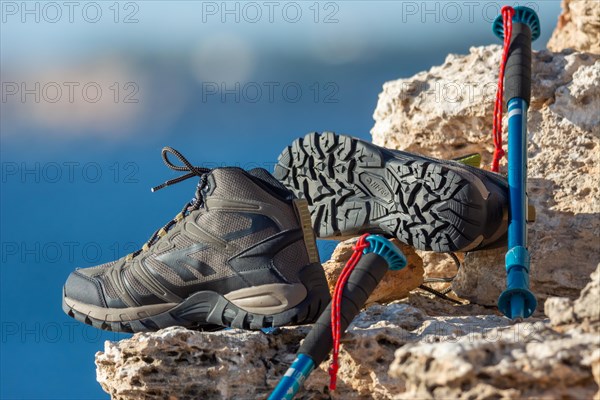 A pair of hiking boots