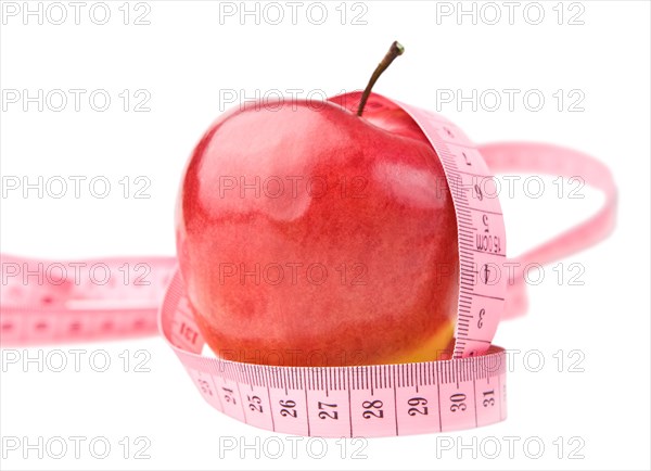 Apple with measure tape