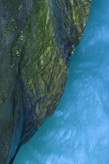 River Soca flows through narrow canyon