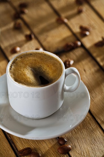 A cup of coffee on the table