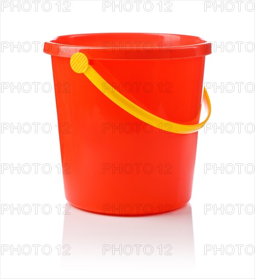 Empty red bucket