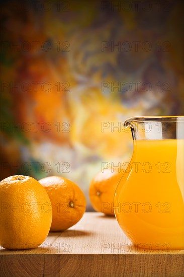 Orange juice and oranges