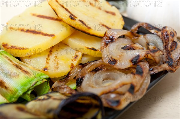 Grilled assorted vegetables dressed with extra virgin olive oil