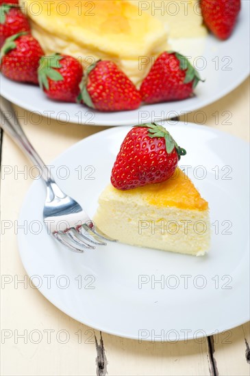 Heart shaped cheesecake with strawberryes ideal cake for valentine day