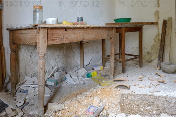 Old wooden table