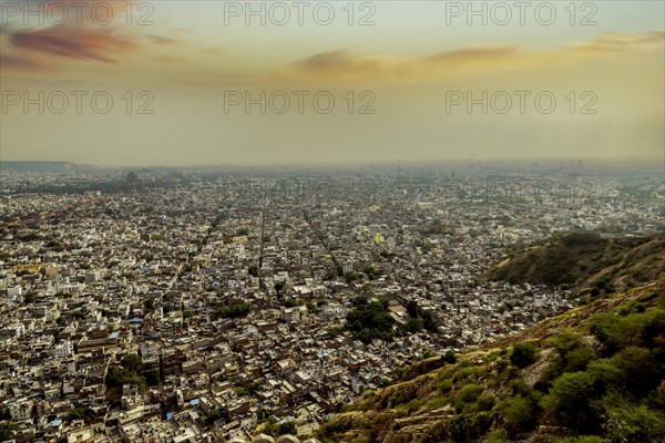 Aerial view of the Jaipur city from the Nahargarh fort