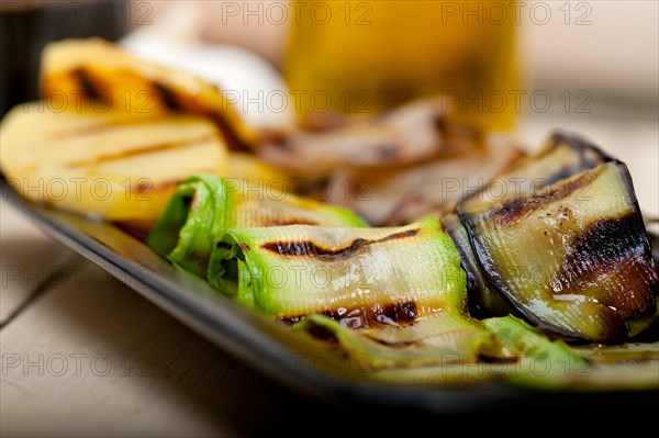 Grilled assorted vegetables dressed with extra virgin olive oil