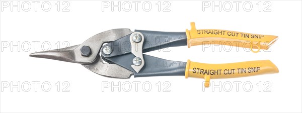Sharp steel cutter isolated on white