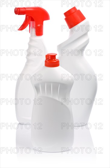 White kitchen bottles isolated