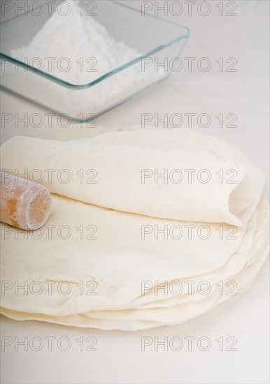 Making fresh homemade pita bread