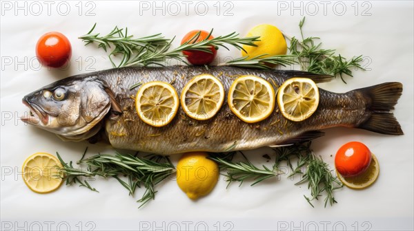 Fresh trout with lemon