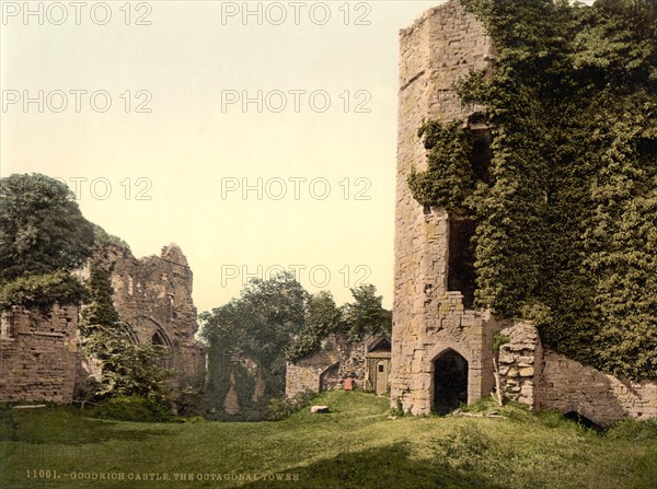 Goodrich Castle is a medieval castle ruin from Norman times