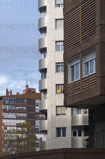Modern Apartment block in the city of Madrid