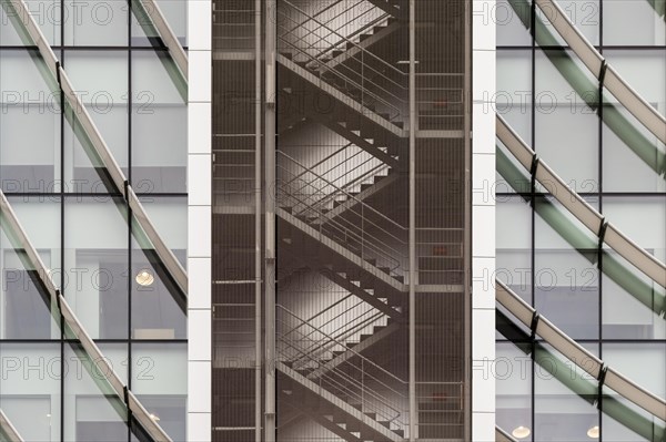 Emergency stairs in an office building