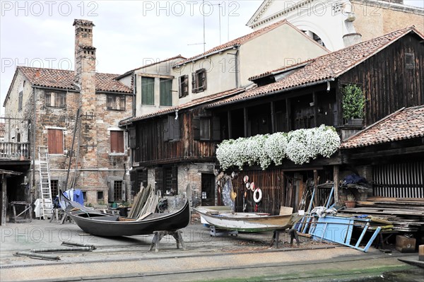 Gondola shipyard in San Trovaso in the Dorsoduro district