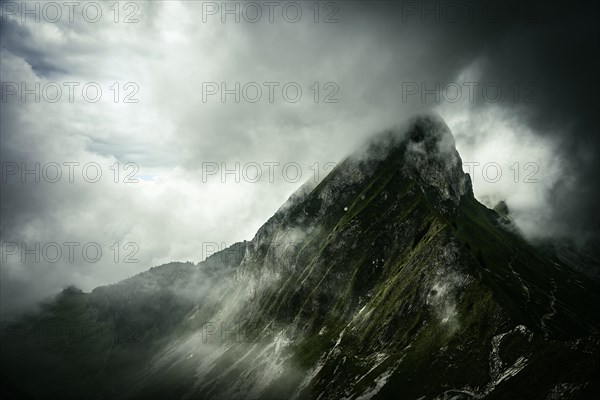 Summit ridge with dramatic clouds