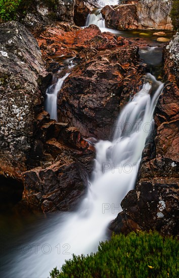 Waterfall under Buachaille Etive Mor