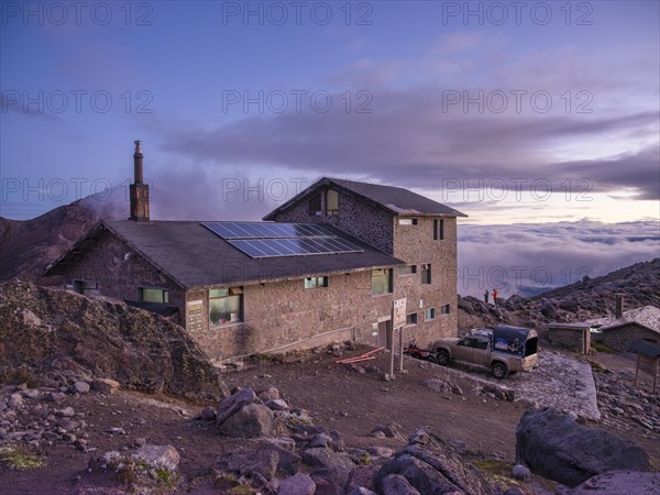 Ruales Oleas mountain refuge on the Cayambe volcano massif