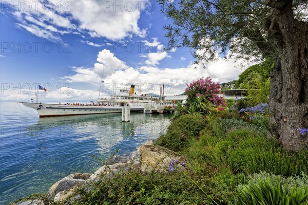 Historic excursion steamer on Lake Geneva