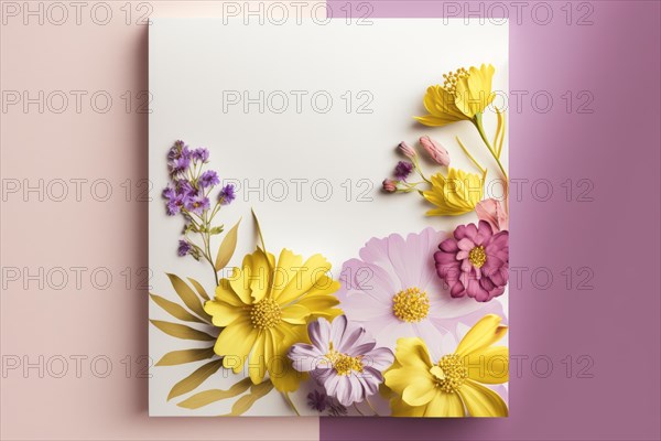 A spring background with pastel-coloured flowers is a natural work of art that shows the beauty and joy of the season. The soft colour palette