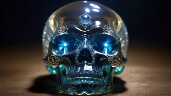 Mystical crystal skull