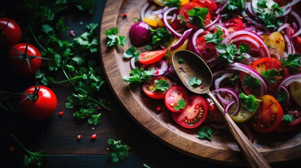 Greek salad with fresh vegetables